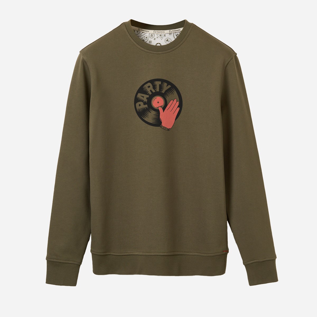 Sweatshirt Party Erkek Haki