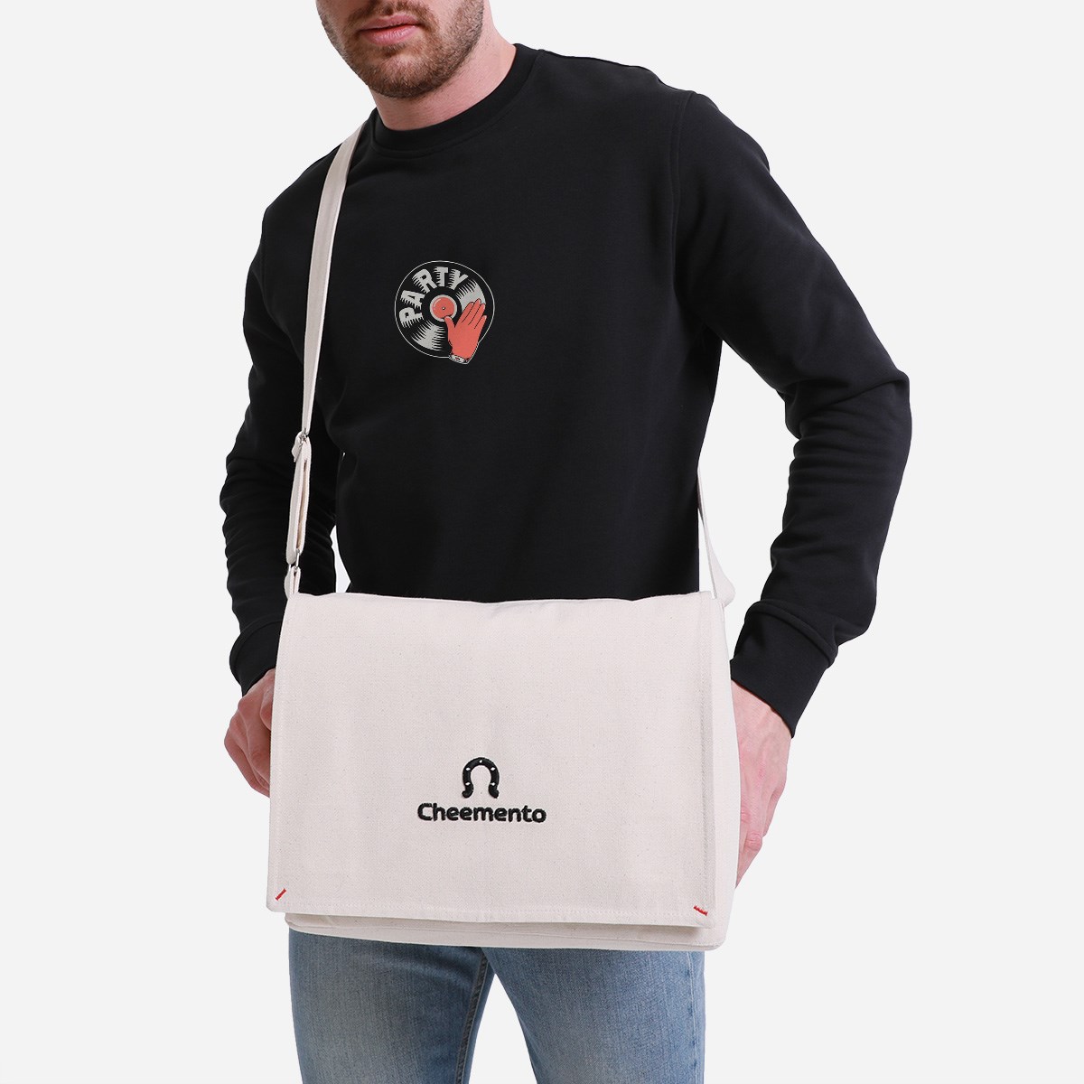 Sweatshirt Party Erkek Haki
