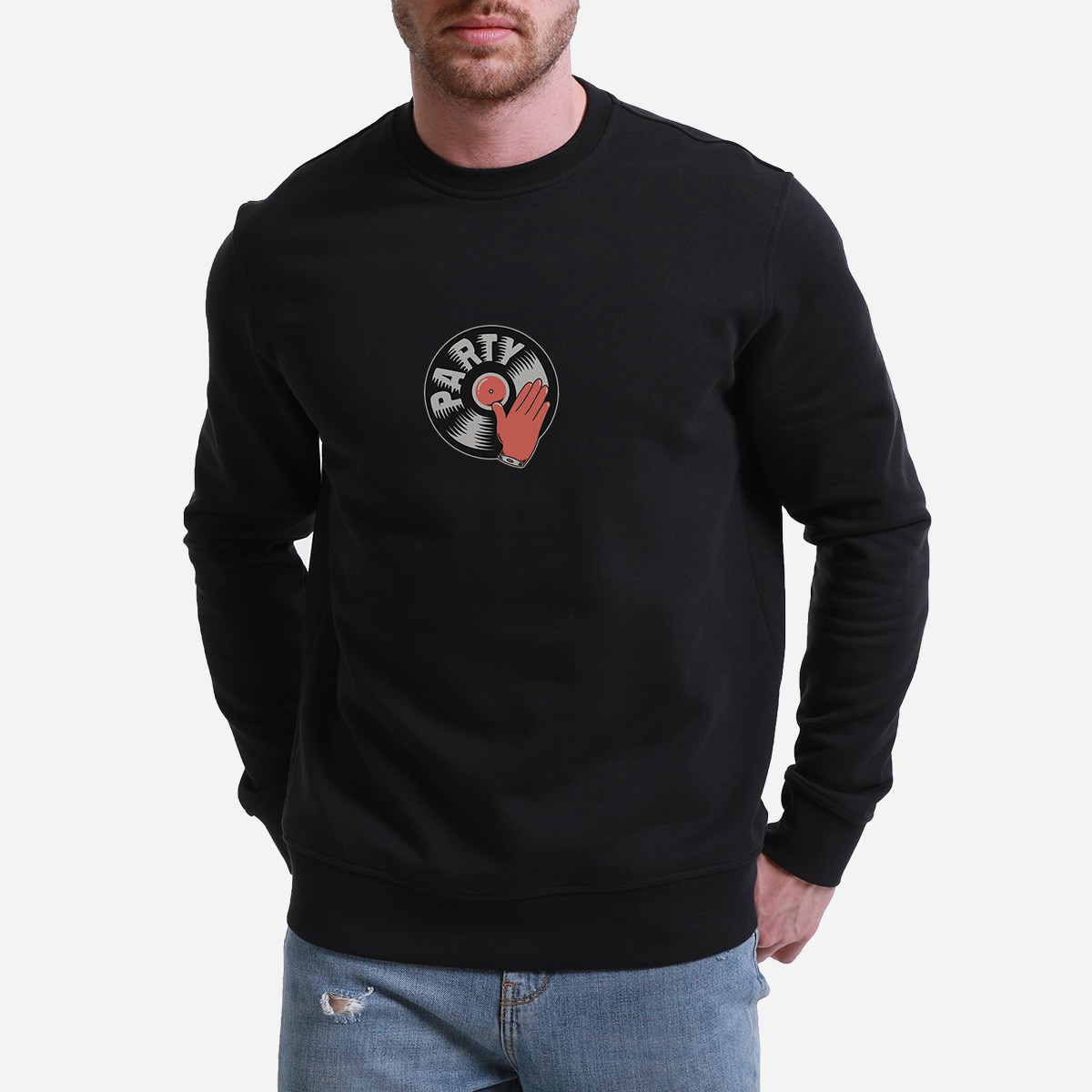 Sweatshirt Party Erkek Haki