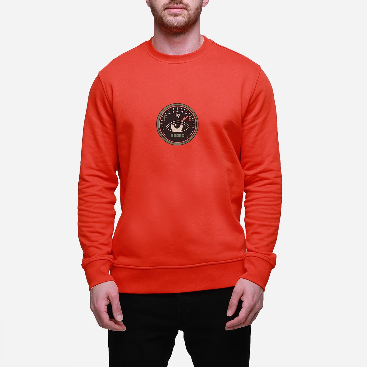 Sweatshirt Tired Erkek Turuncu