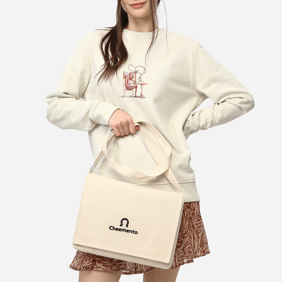 Sweatshirt Toughts Kadın Turuncu