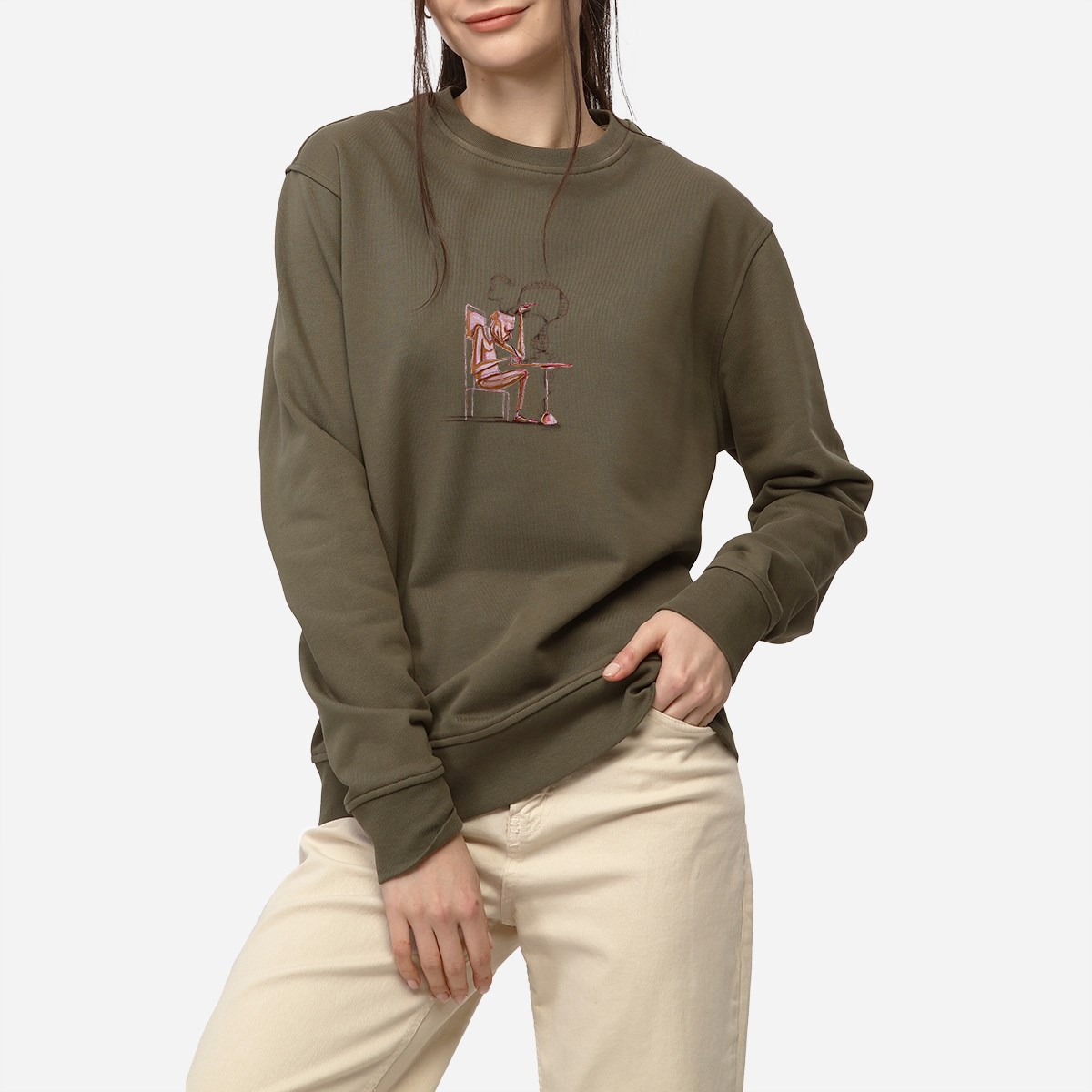 Sweatshirt Toughts Kadın Turuncu