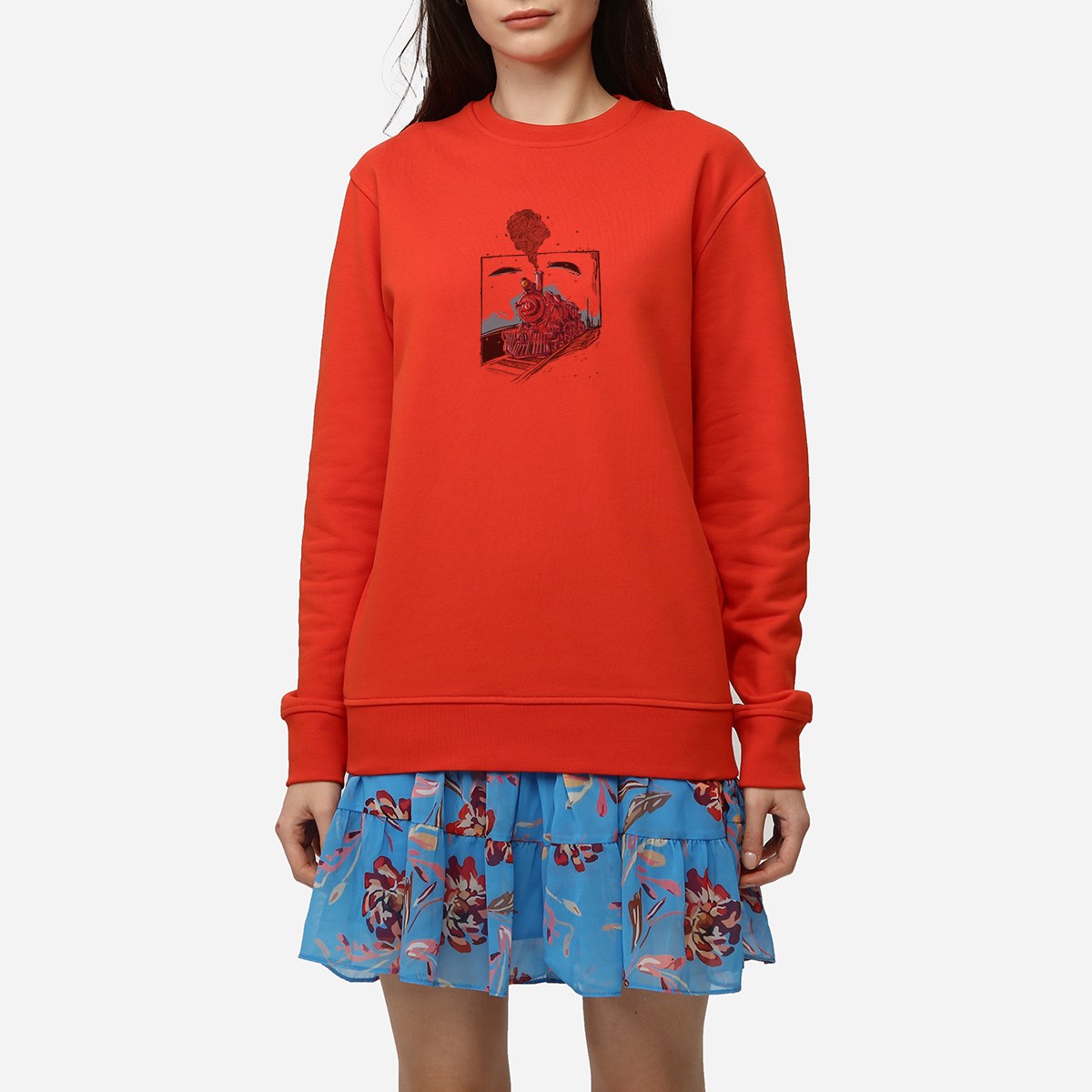 Sweatshirt Train Kadın Lacivert