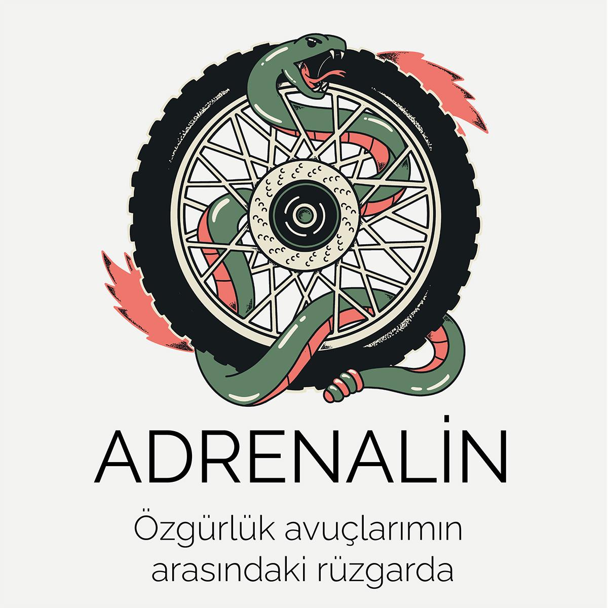 Tshirt Adrenalin Kadın
