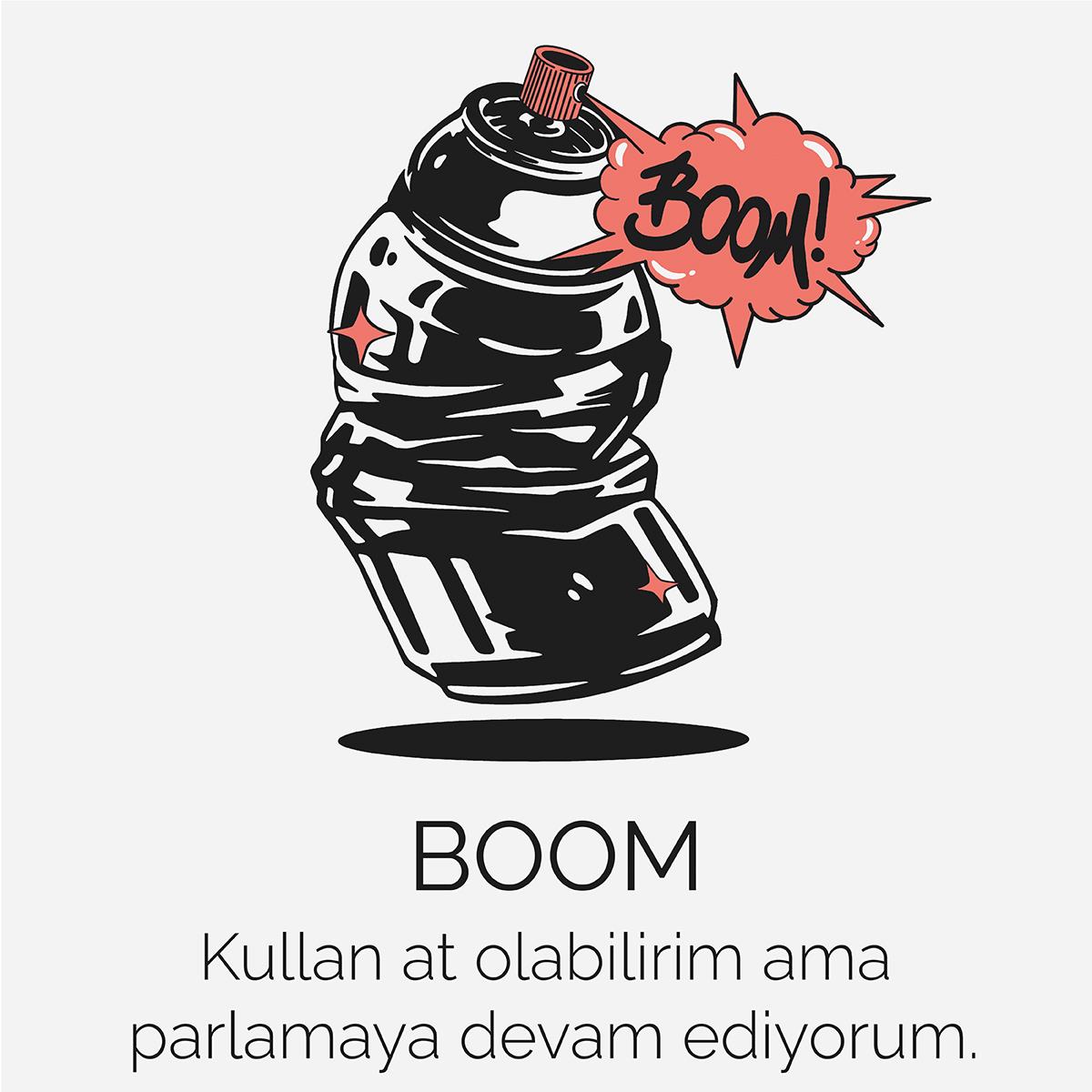 Tshirt Boom Erkek
