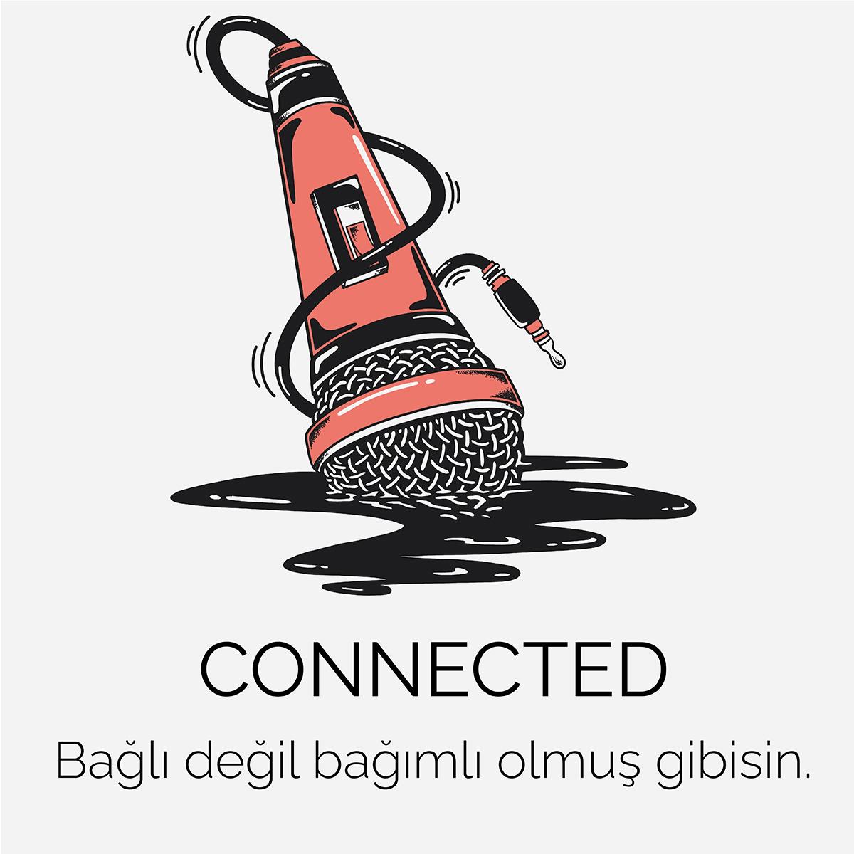 Tshirt Connected Kadın