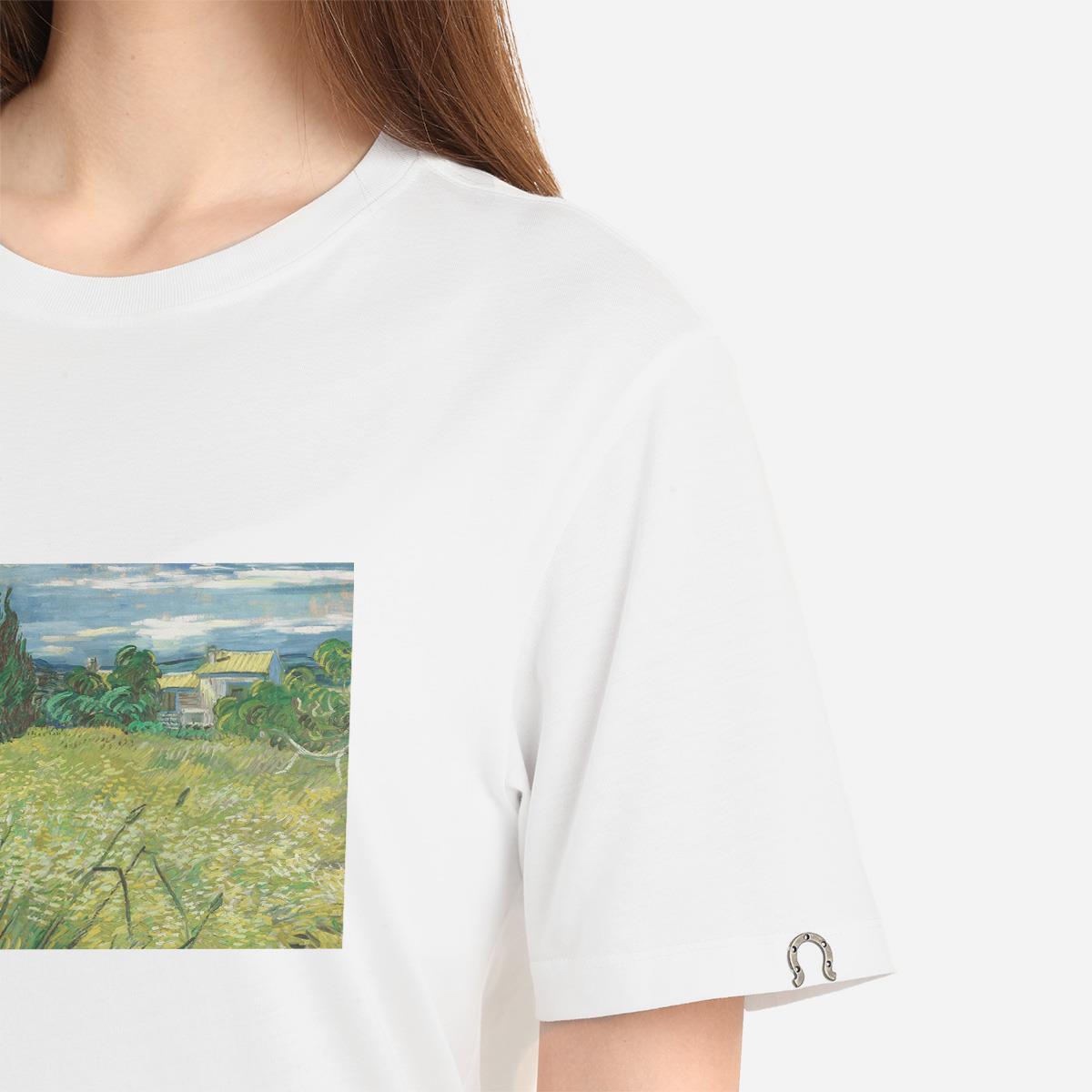 Tshirt Green Wheat Fields Auvers Kadın