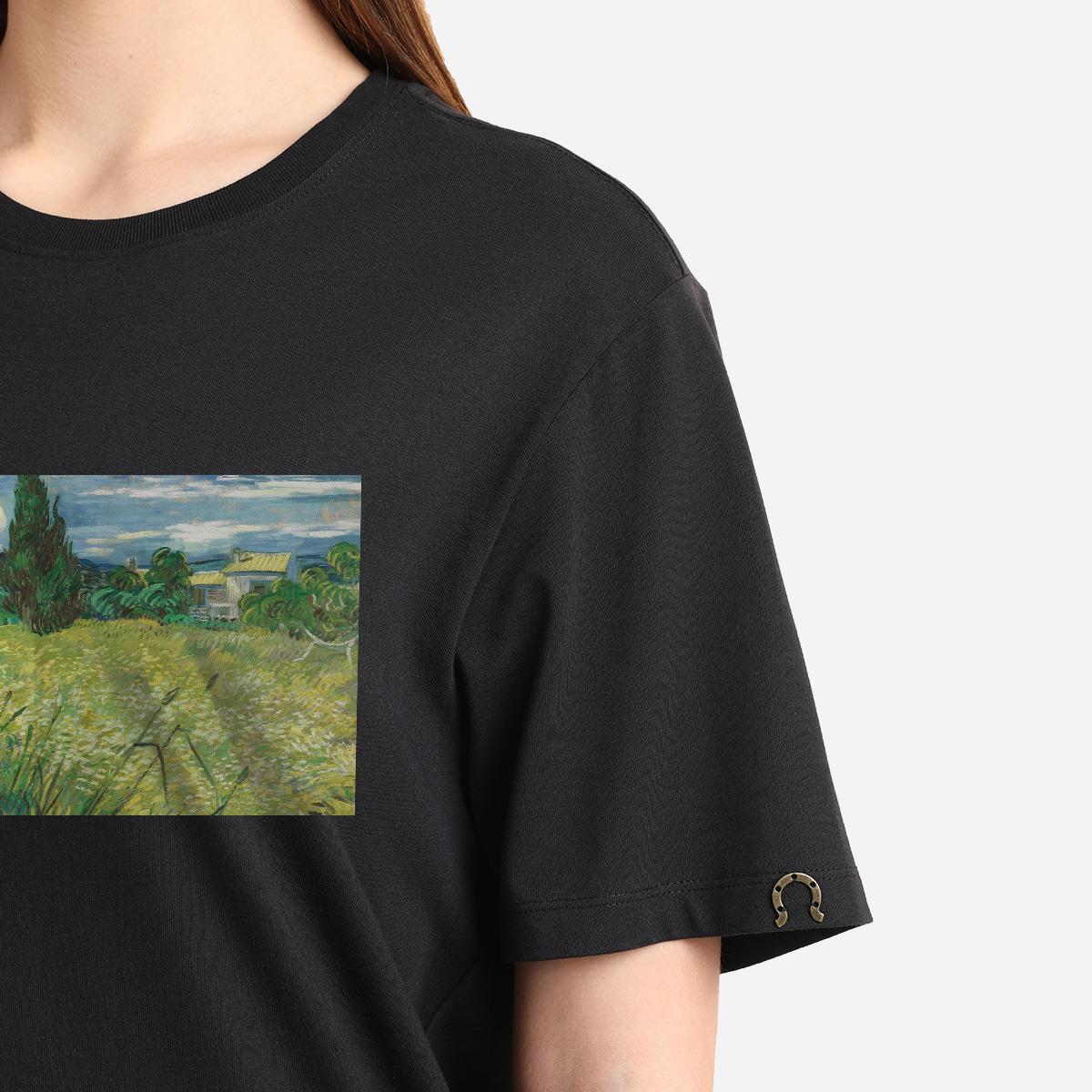 Tshirt Green Wheat Fields Auvers Kadın