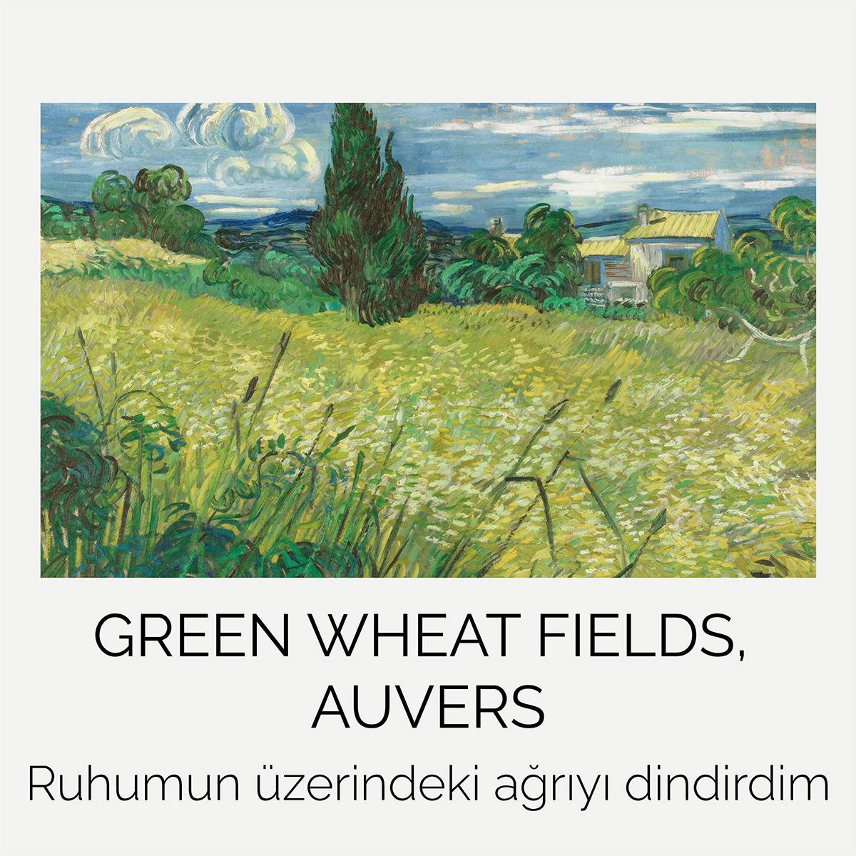 Tshirt Green Wheat Fields Auvers Kadın