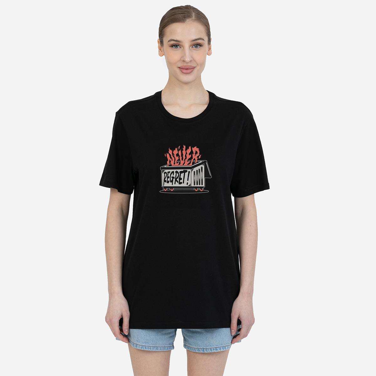 Tshirt Never Regret Kadın