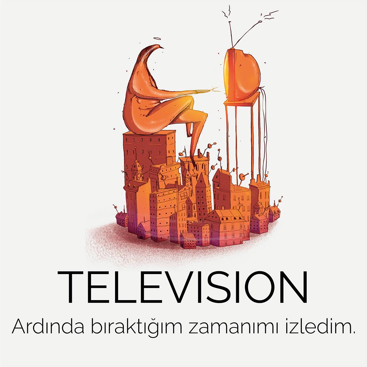 Tshirt Television Kadın