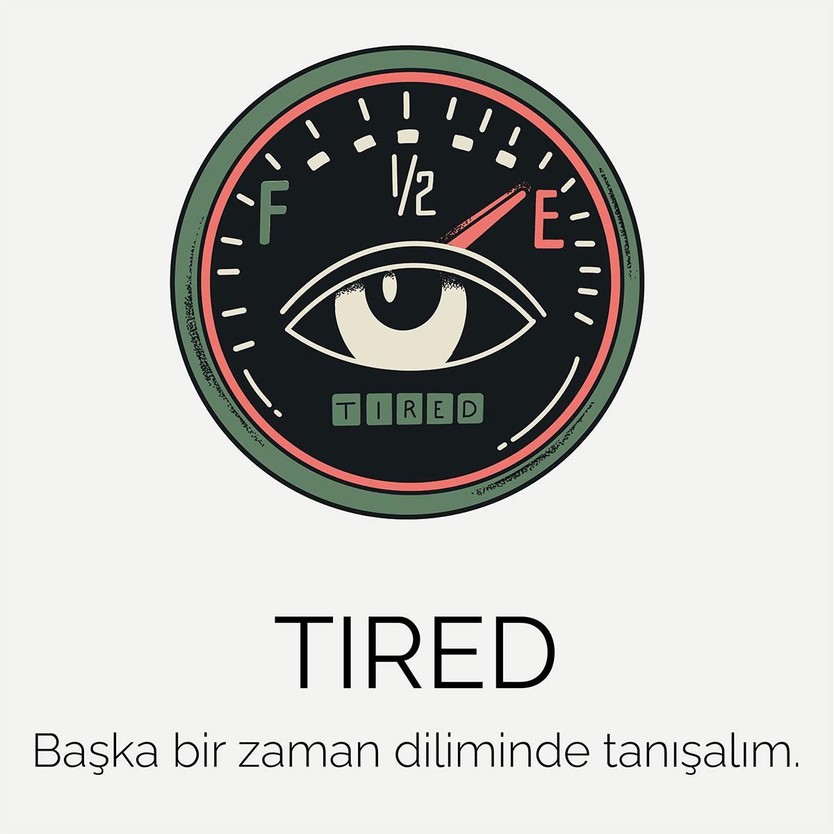 Tshirt Tired Kadın