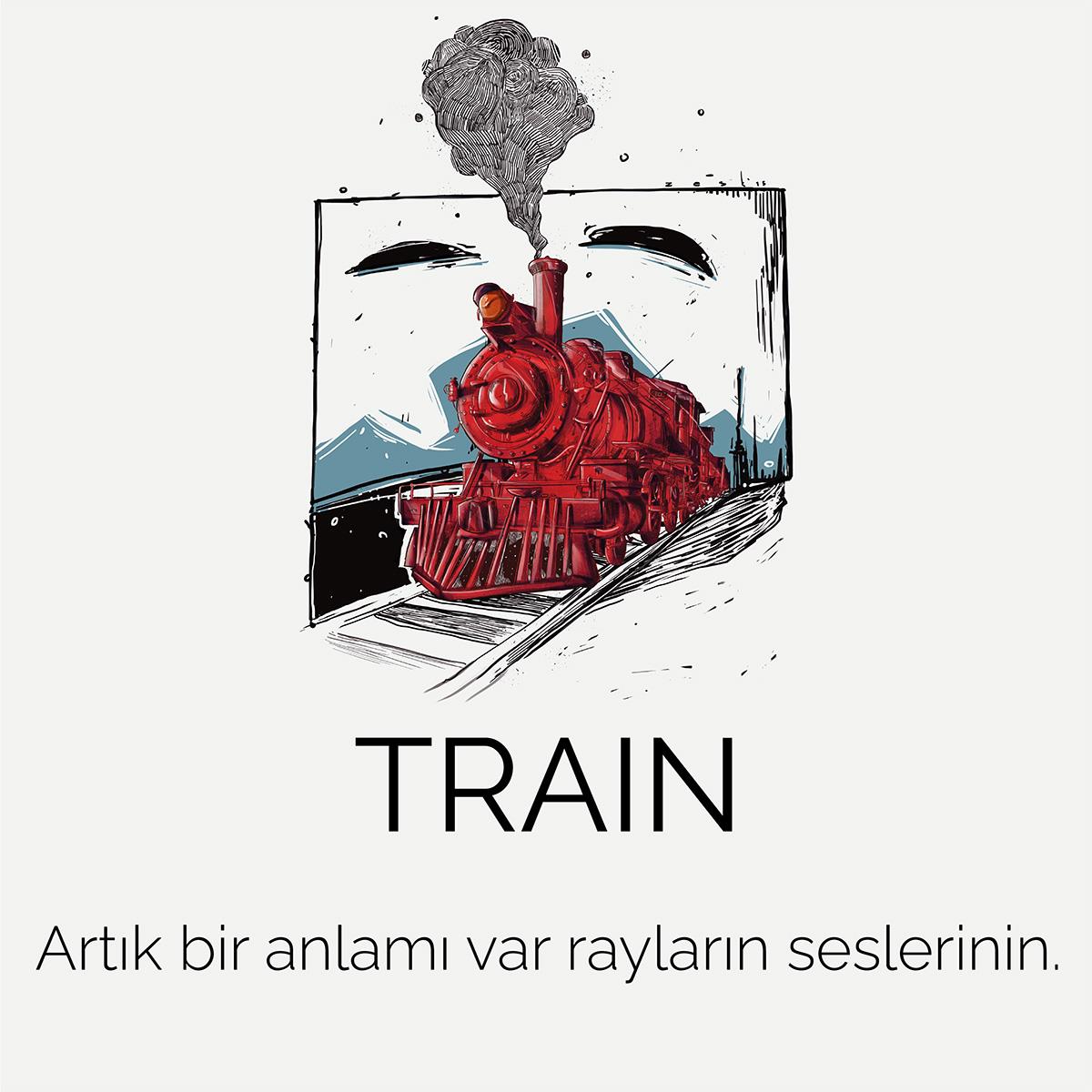 Tshirt Train Kadın