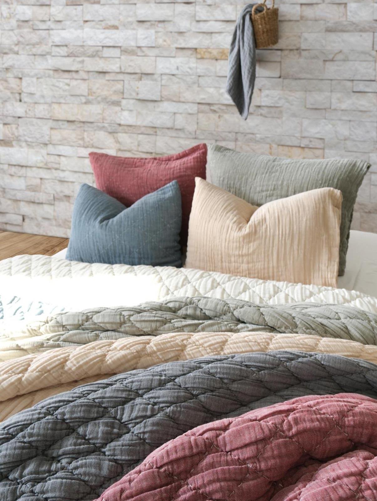 Atlas Çift Kişilik Yatak Örtüsü & Yorgan Seti - Bej