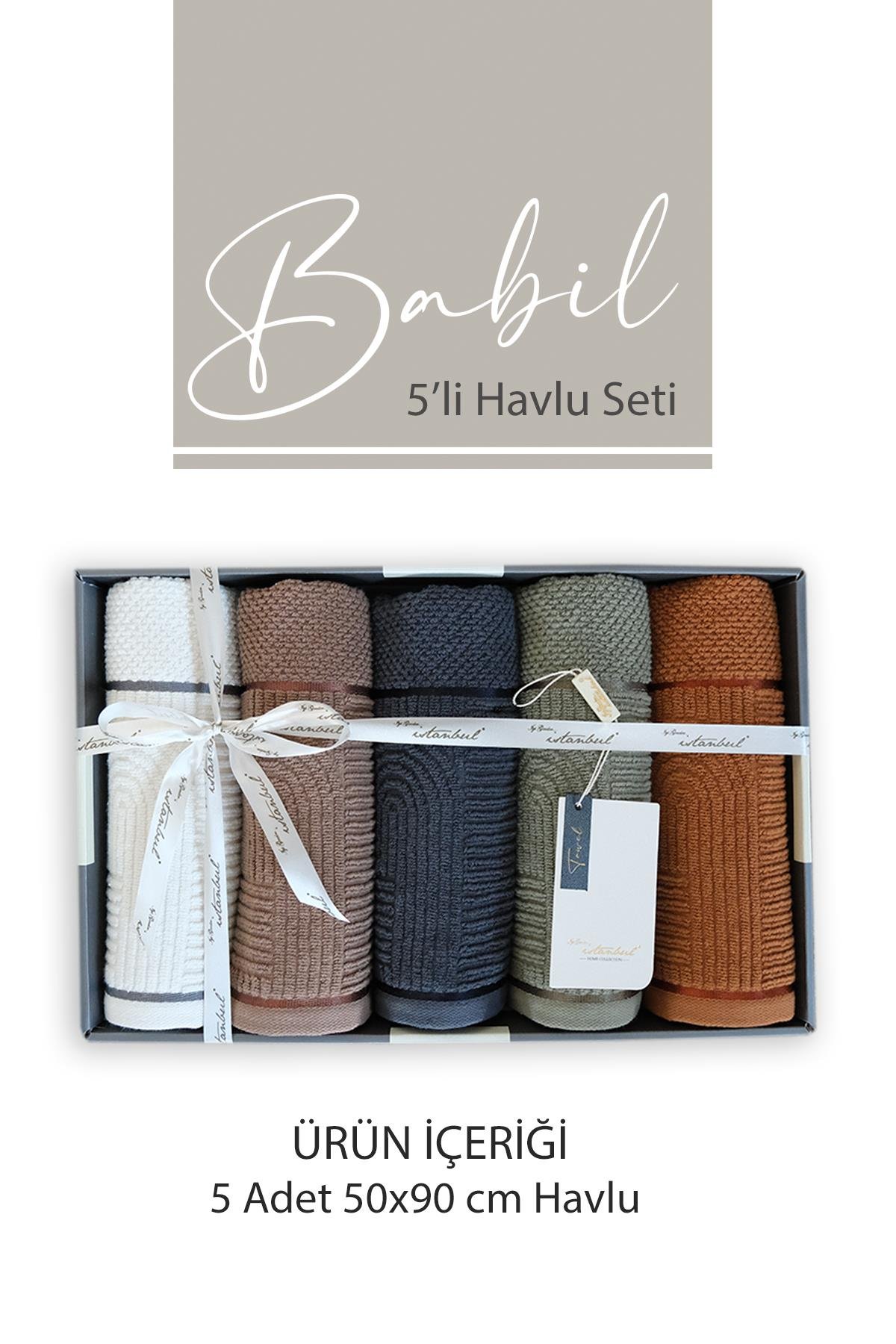 Babil 5'li Havlu Seti (50x90 cm)