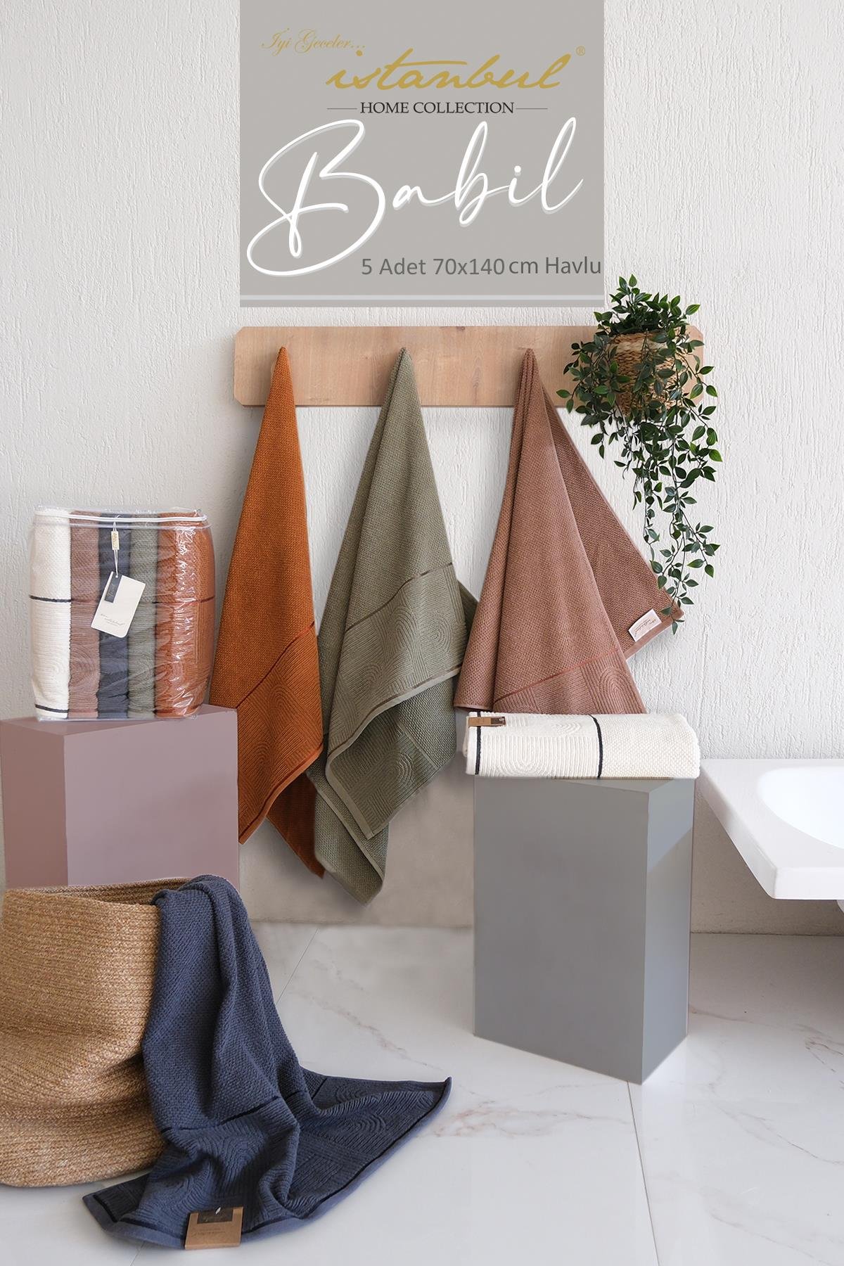 Babil 70x140 cm 5'li Havlu Seti