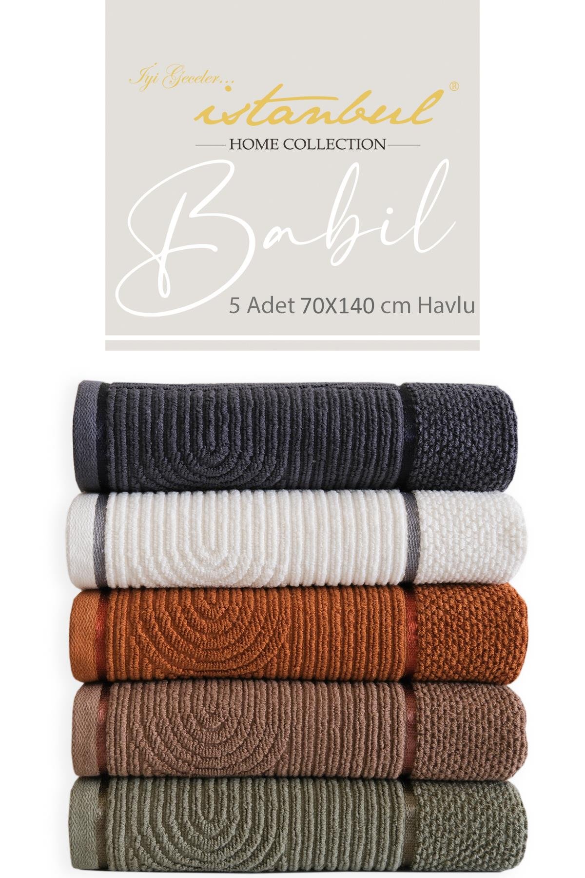 Babil 70x140 cm 5'li Havlu Seti