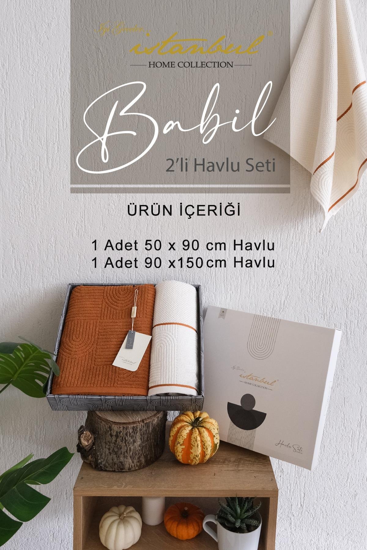 Babil Havlu Seti Haki (50x90*90x150 cm)
