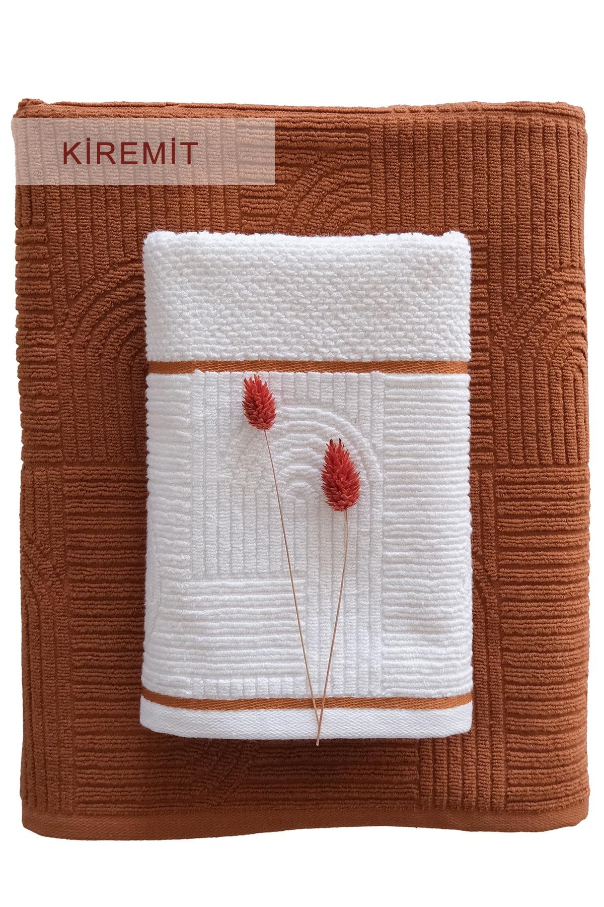 Babil Havlu Seti Kiremit (50x90*90x150 cm)