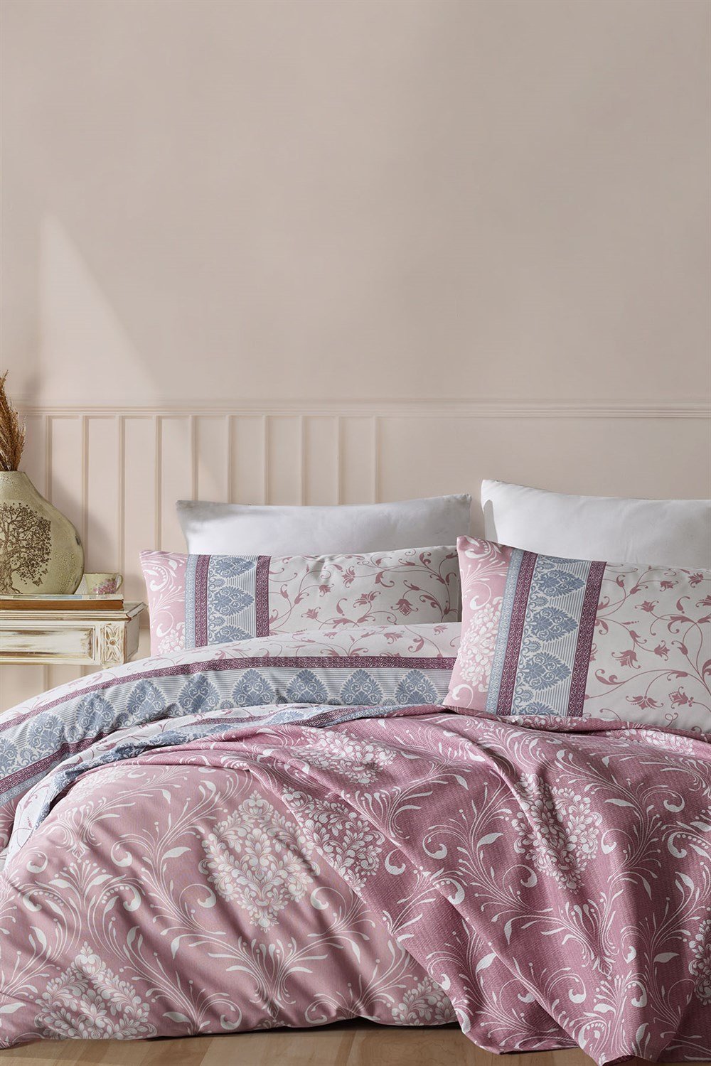 Cotton Life Çift Kişilik Nevresim Takımı - Antik Pembe