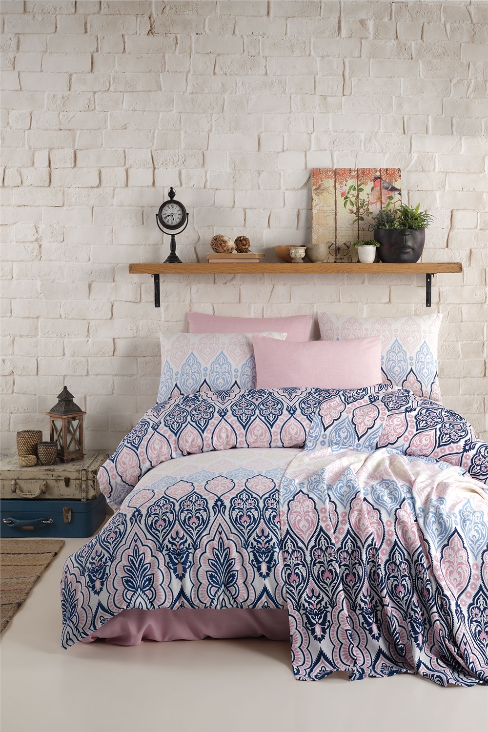 Cotton Life Çift Kişilik Nevresim Takımı - Mabel Pembe