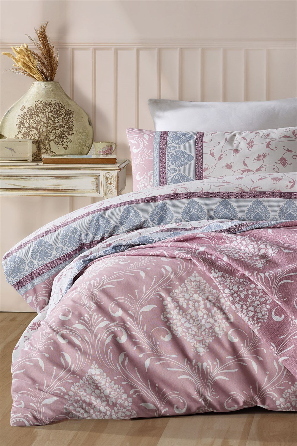 Cotton Life Çift Kişilik Nevresim Takımı - Antik Pembe