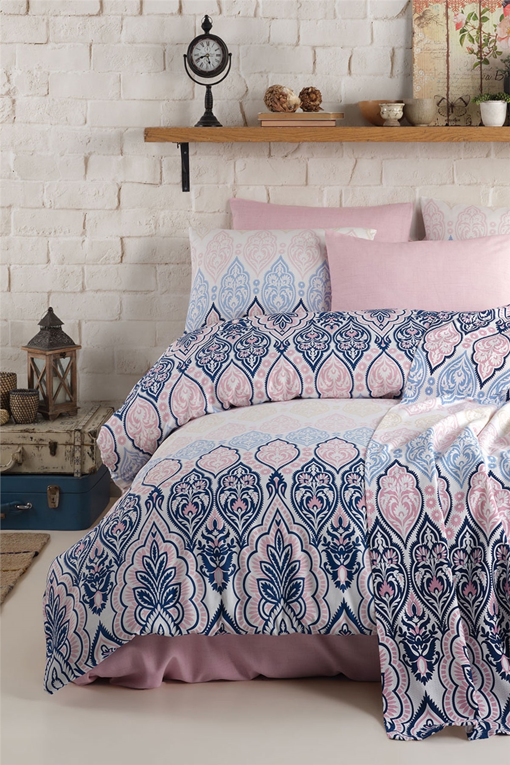 Cotton Life Çift Kişilik Nevresim Takımı - Mabel Pembe