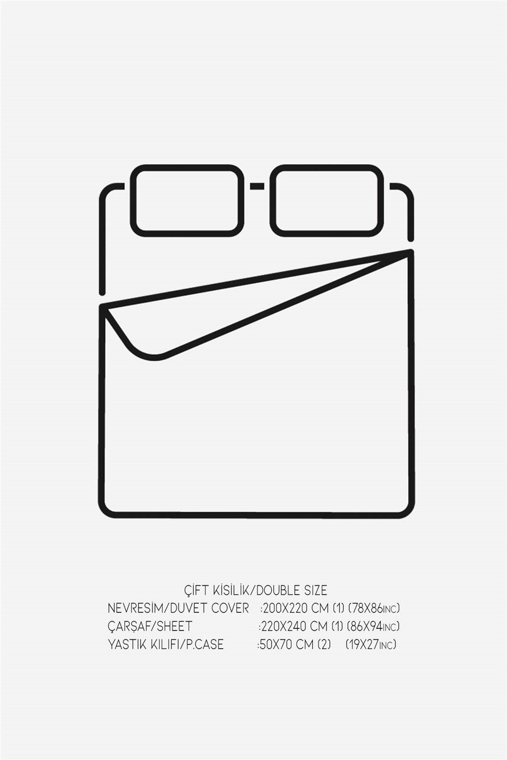 Cotton Life Çift Kişilik Nevresim Takımı - Mont Blanc Yeşil