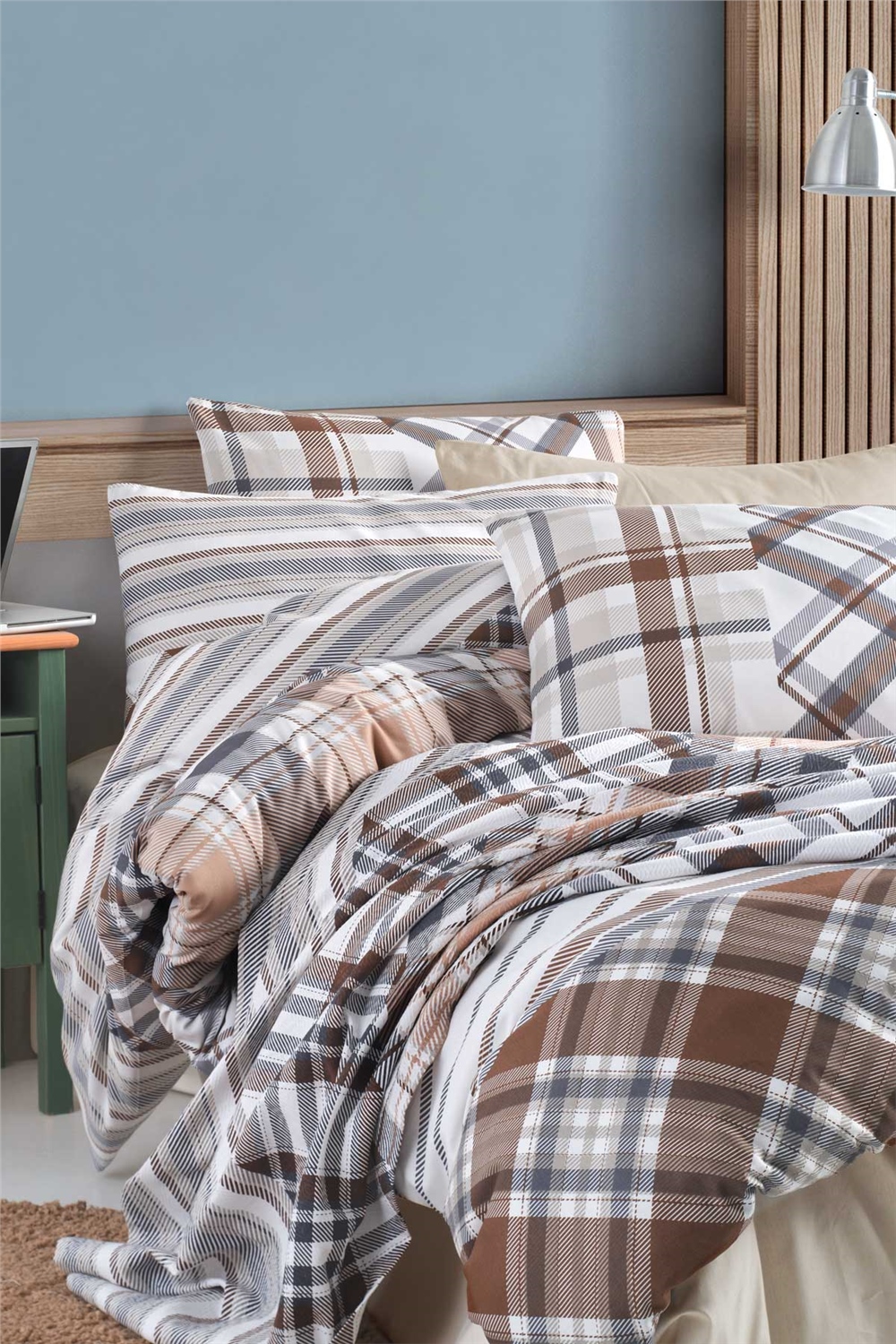 Cotton Life Çift Kişilik Pike Takımı - Nero Kahve