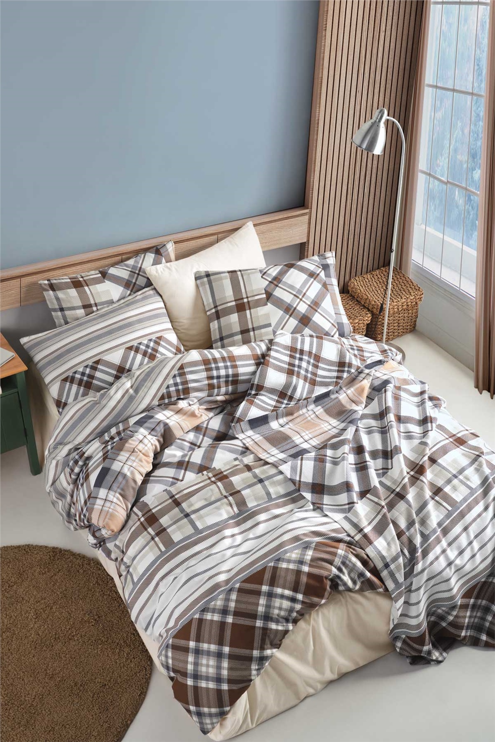 Cotton Life Çift Kişilik Pike Takımı - Nero Kahve