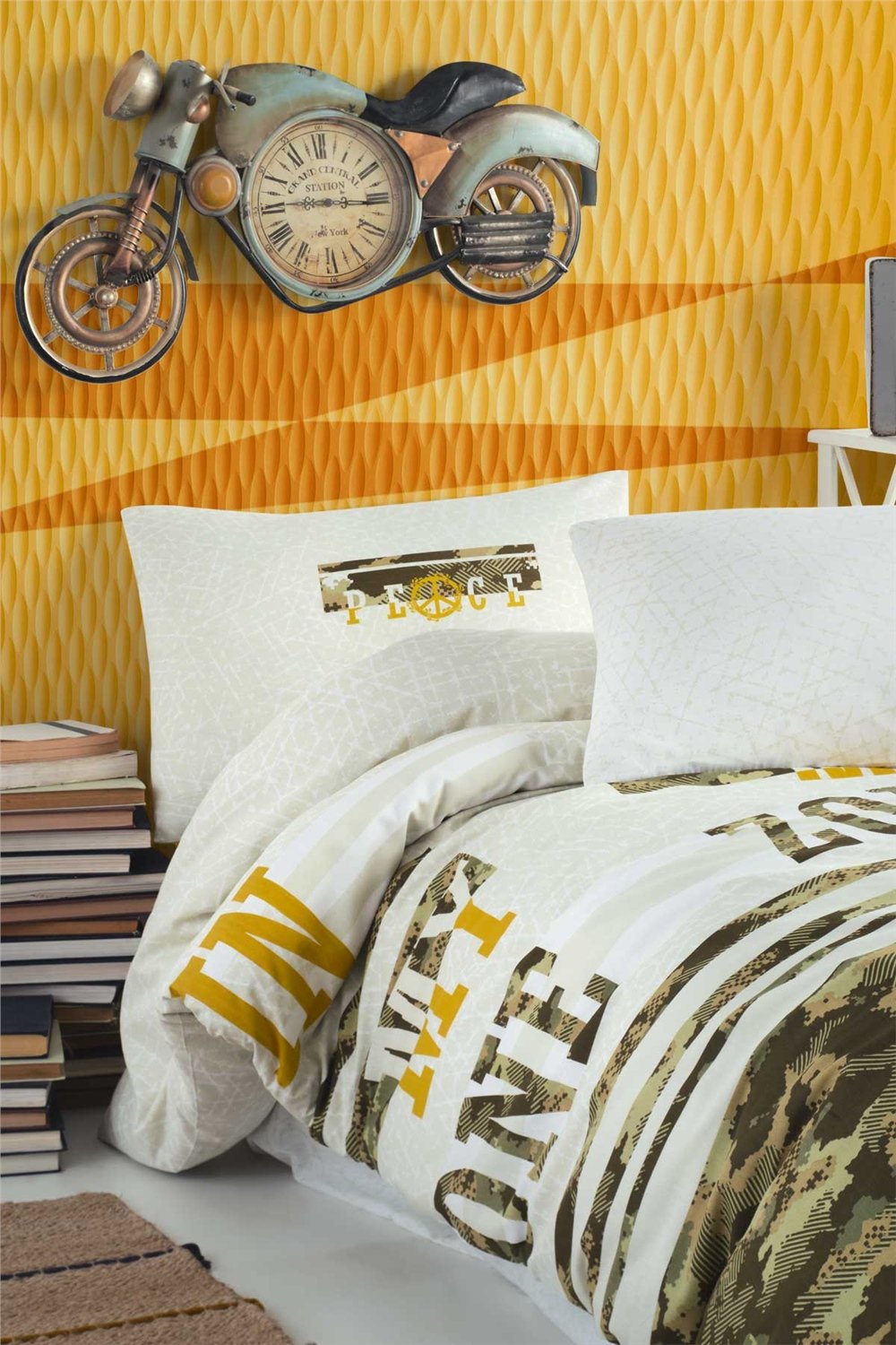 Cotton Life Tek Kişilik Nevresim Takımı - Freezone Haki