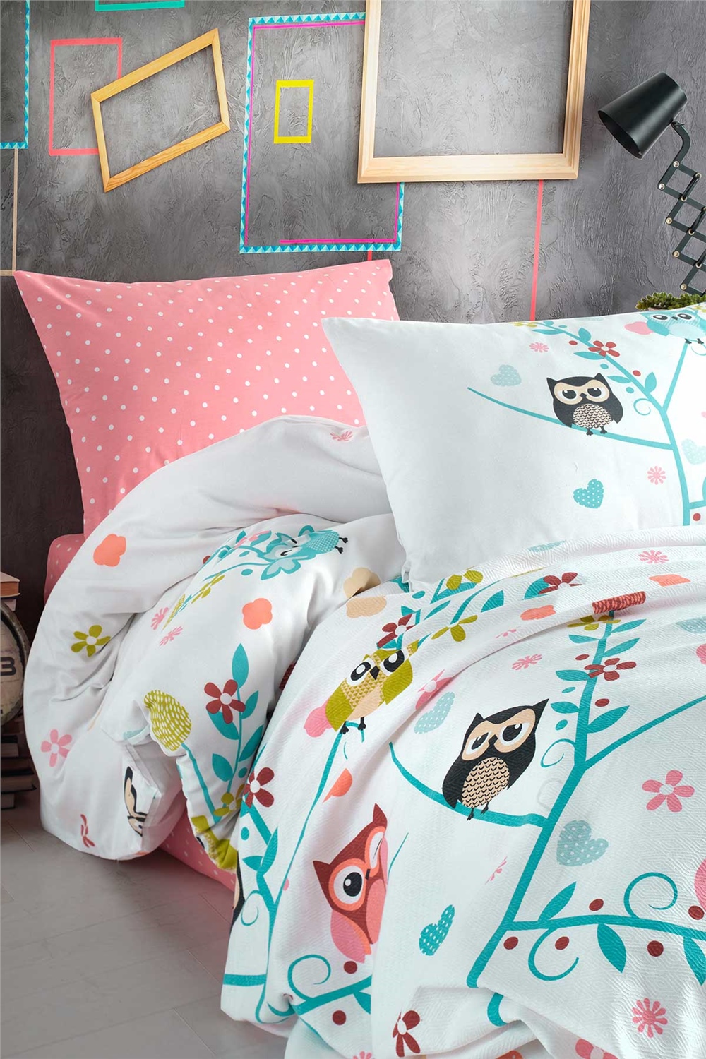 Cotton Life Tek Kişilik Nevresim Takımı - Lola Mint