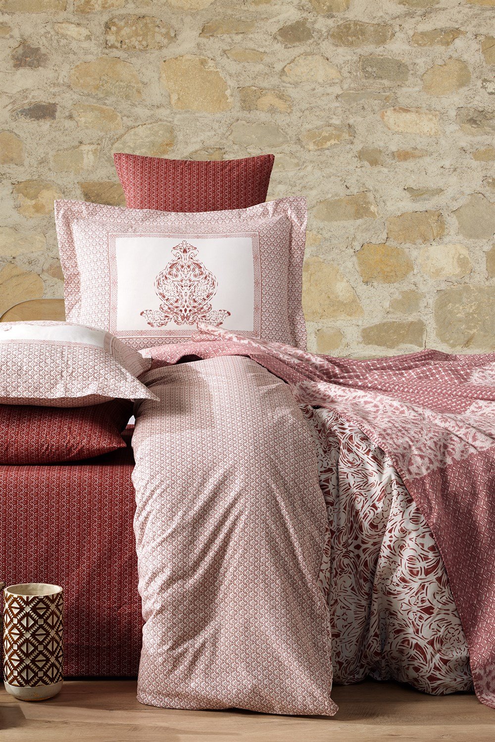 Dream Winter Çift Kişilik Battaniyeli Nevresim Takımı - Bordo