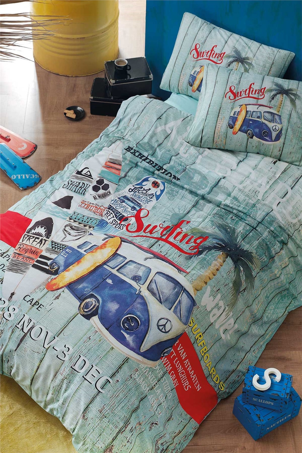 Genç Ranforce Tek Kişilik Nevresim Takımı Surfer
