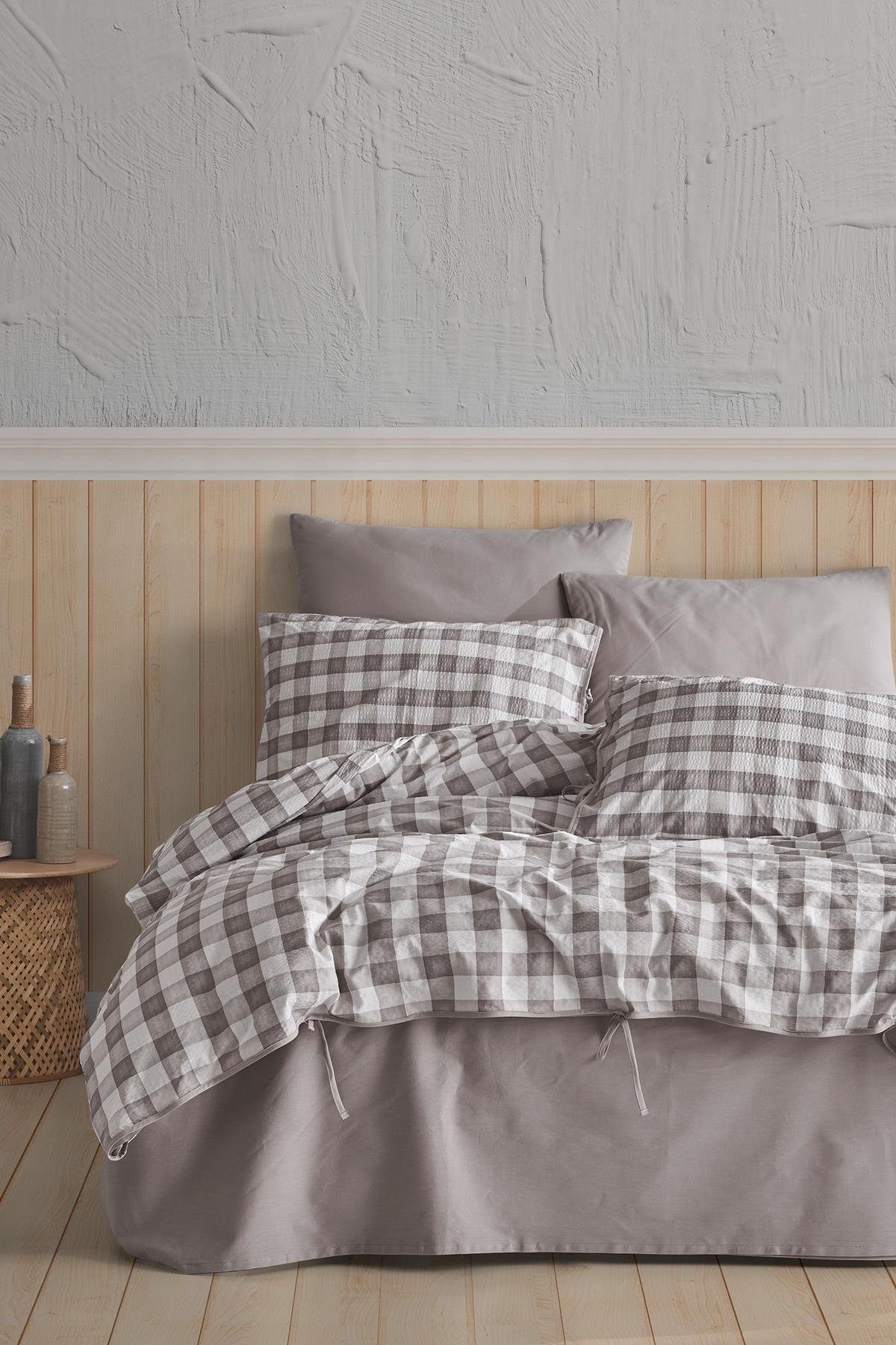 Go Free Çift Kişilik Nevresim Takımı - Gri