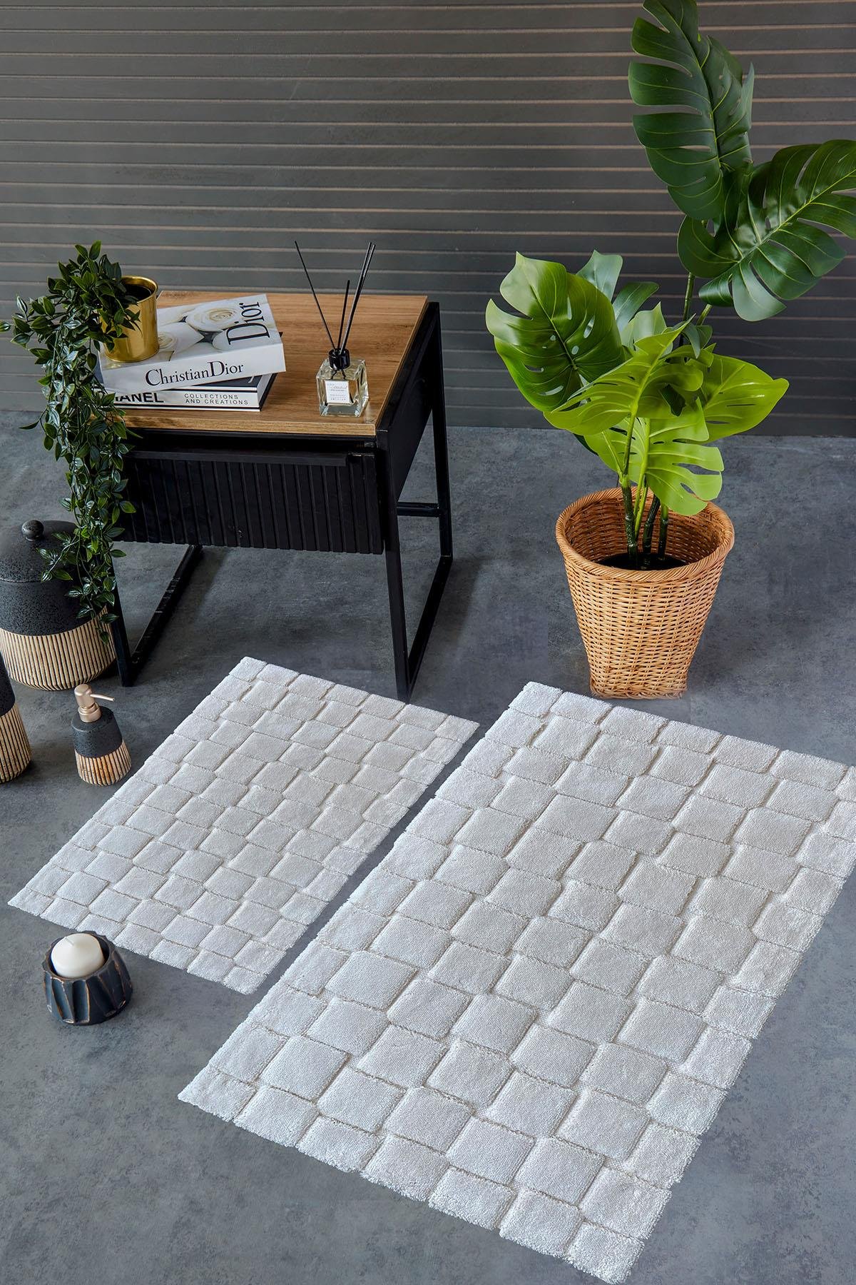 HCW Edessa Paspas Seti Ekru / 40x60-60x100 cm