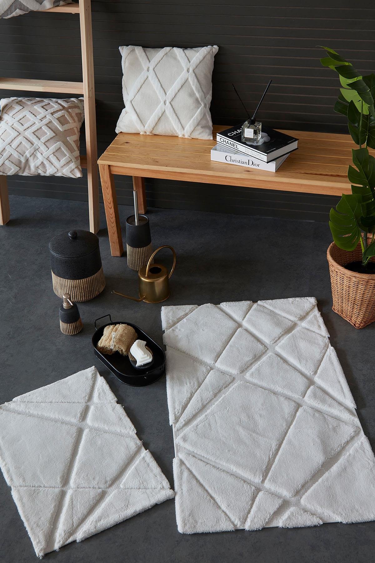 Modern Paspas Seti Ekru / 40x60-60x100 cm