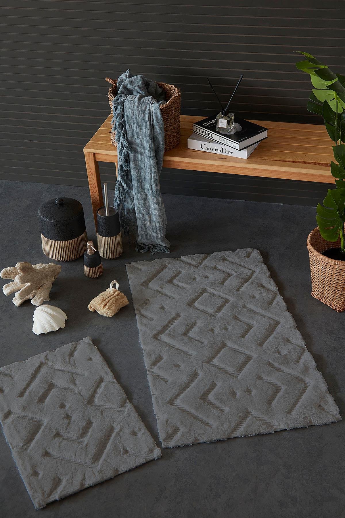 Mors Paspas Seti Açık Gri / 40x60-60x100 cm