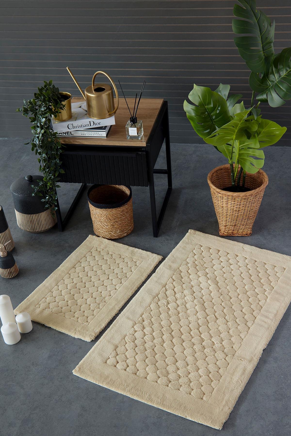 HCW Poil Paspas Seti Bej / 40x60-60x100 cm
