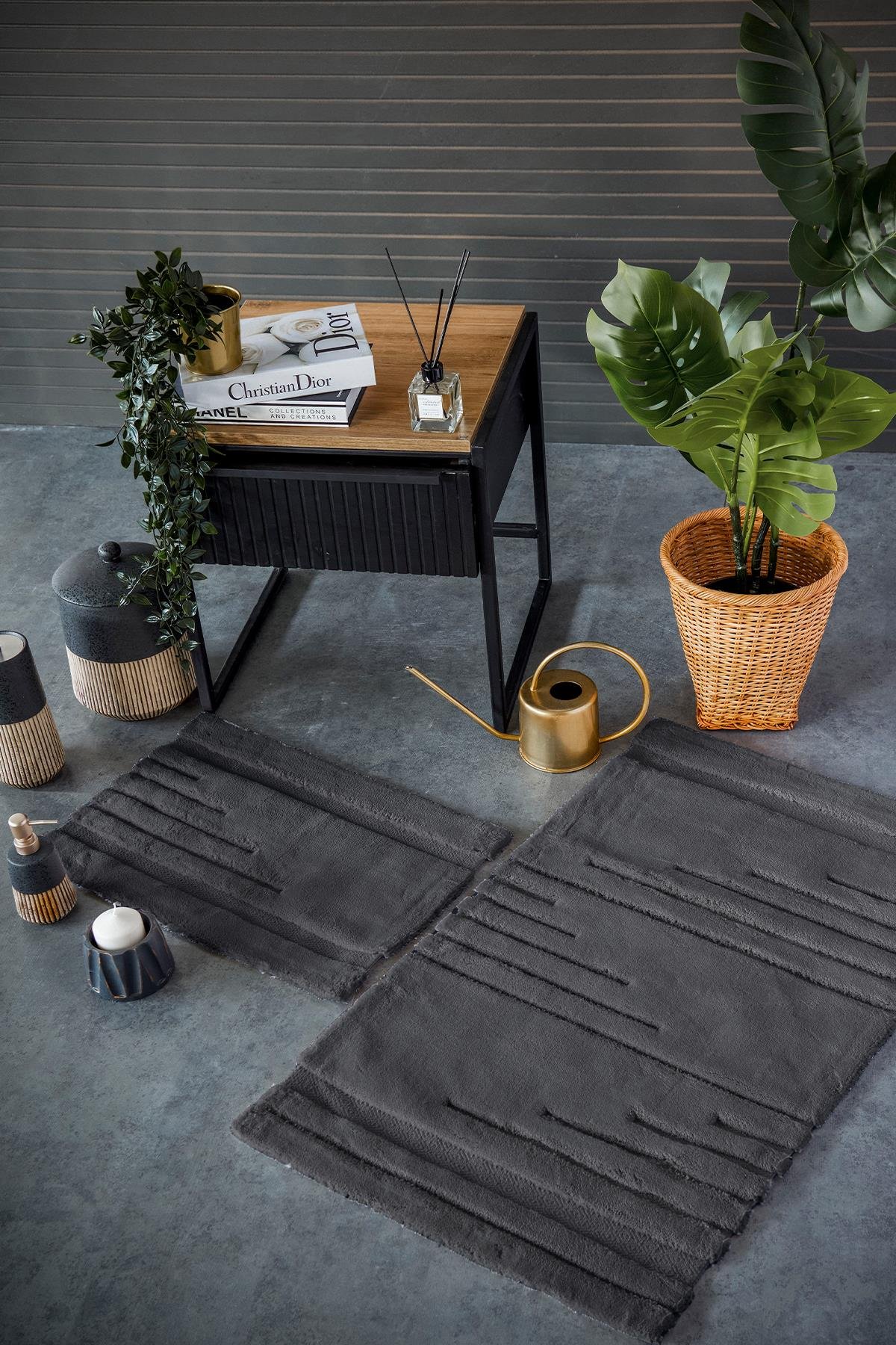 Vegas Paspas Seti Koyu Gri / 40x60-60x100 cm