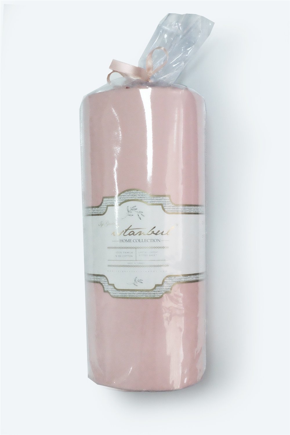 İgi Ranforce Çift Kişilik Lastikli Çarşaf Yastık Set 200x200+30 cm - Pudra