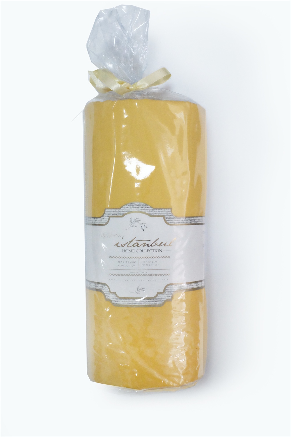 İgi Ranforce Tek Kişilik Lastikli Çarşaf Yastık Set 100x200+30 cm - Sarı