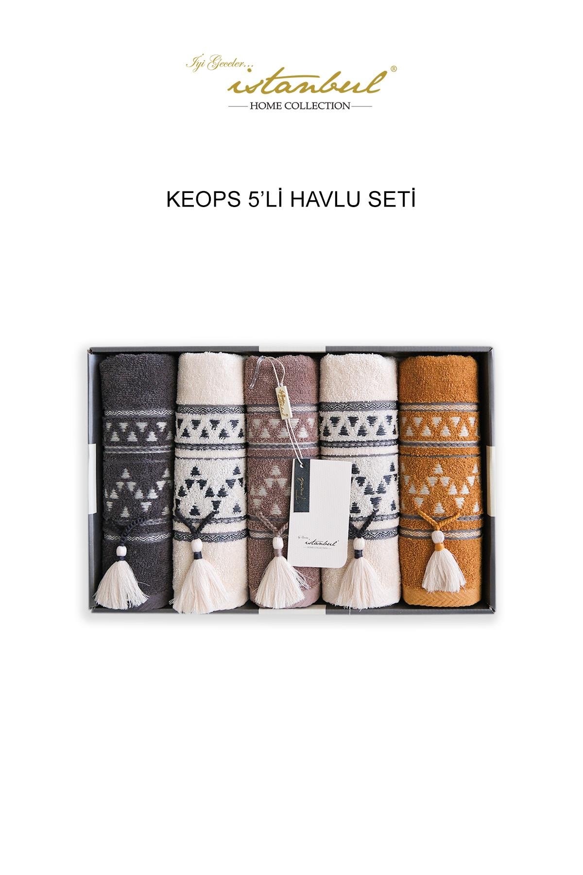 Keops 50x90 cm 5'Lİ Havlu Seti