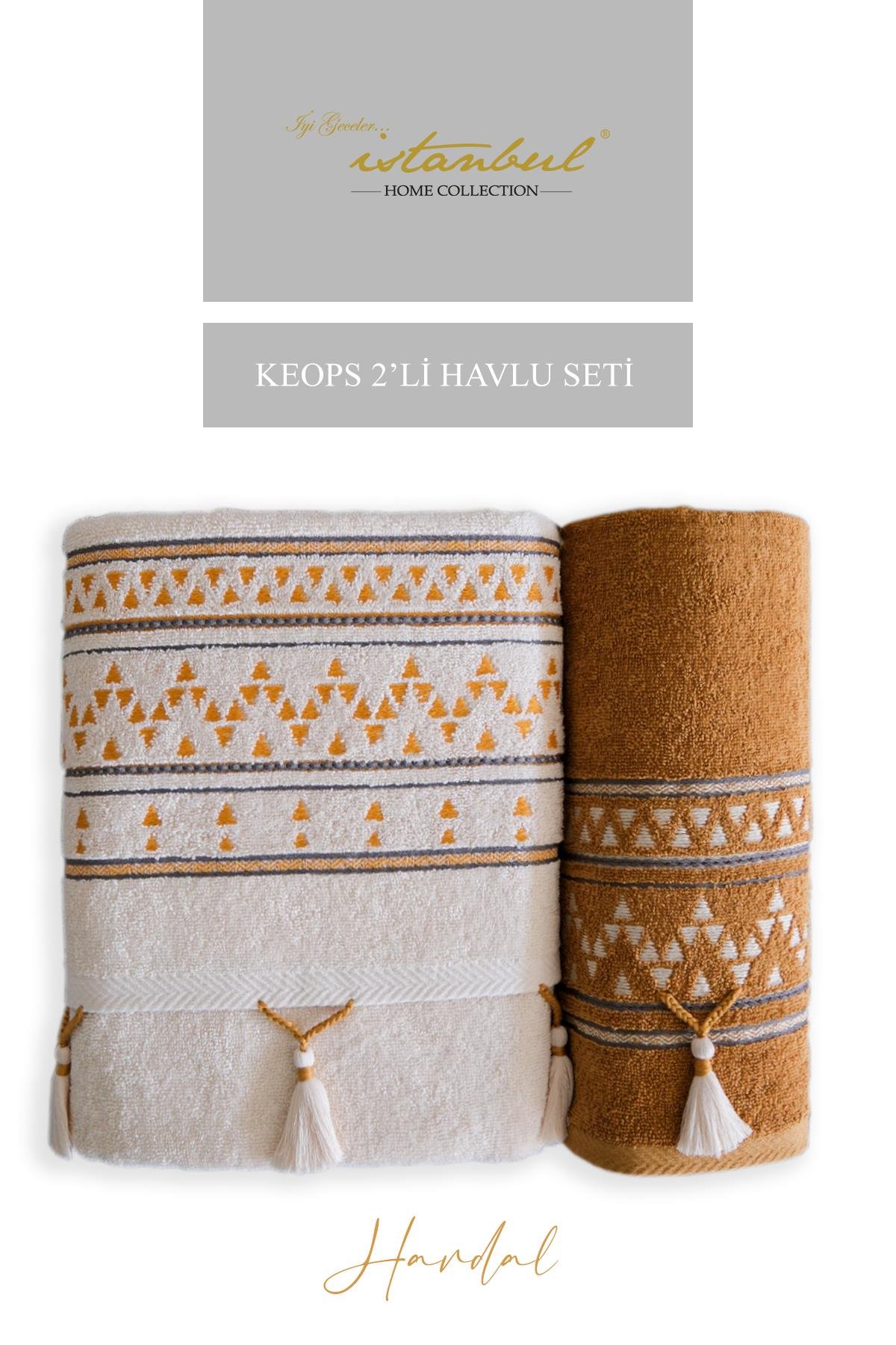 Keops 50x90*90x150 cm Havlu Seti Hardal