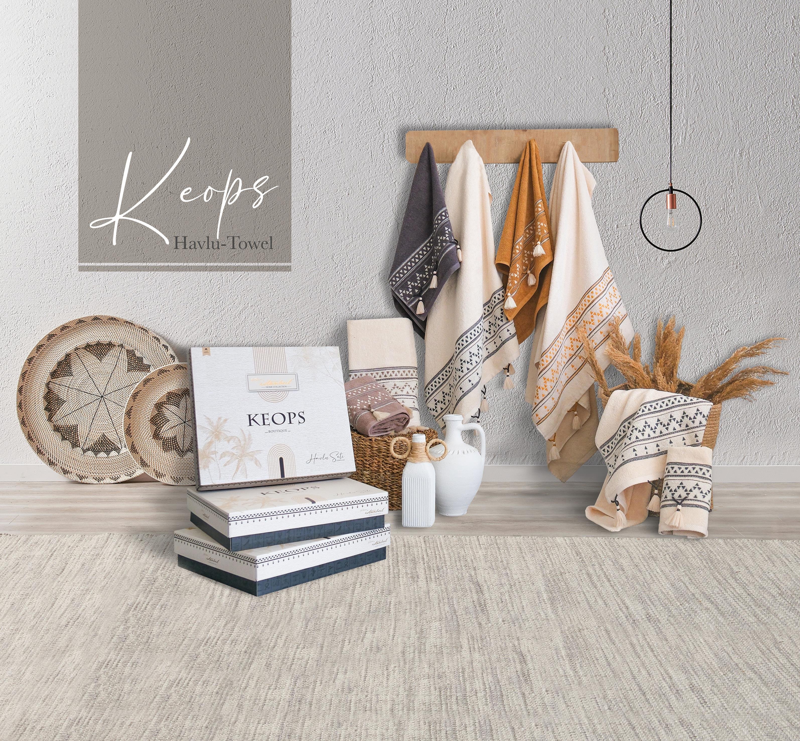 Keops 50x90*90x150 cm Havlu Seti Hardal
