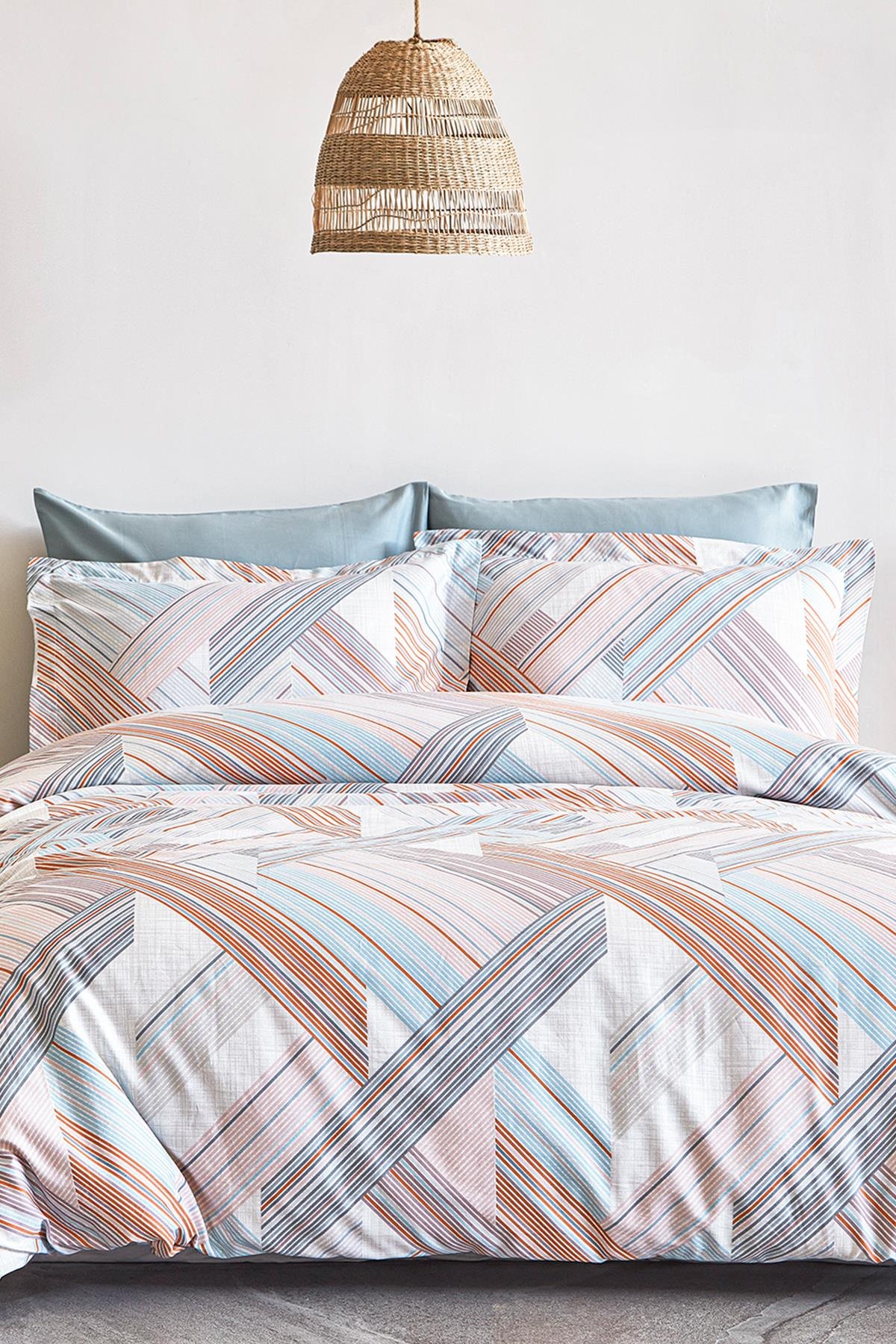 Pamuk Saten Çift Kişilik Nevresim Takımı - Lenox