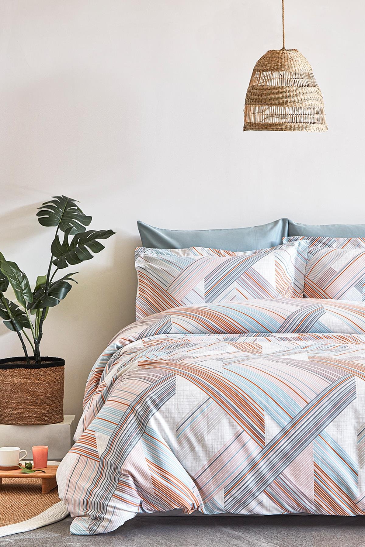 Pamuk Saten Çift Kişilik Nevresim Takımı - Lenox