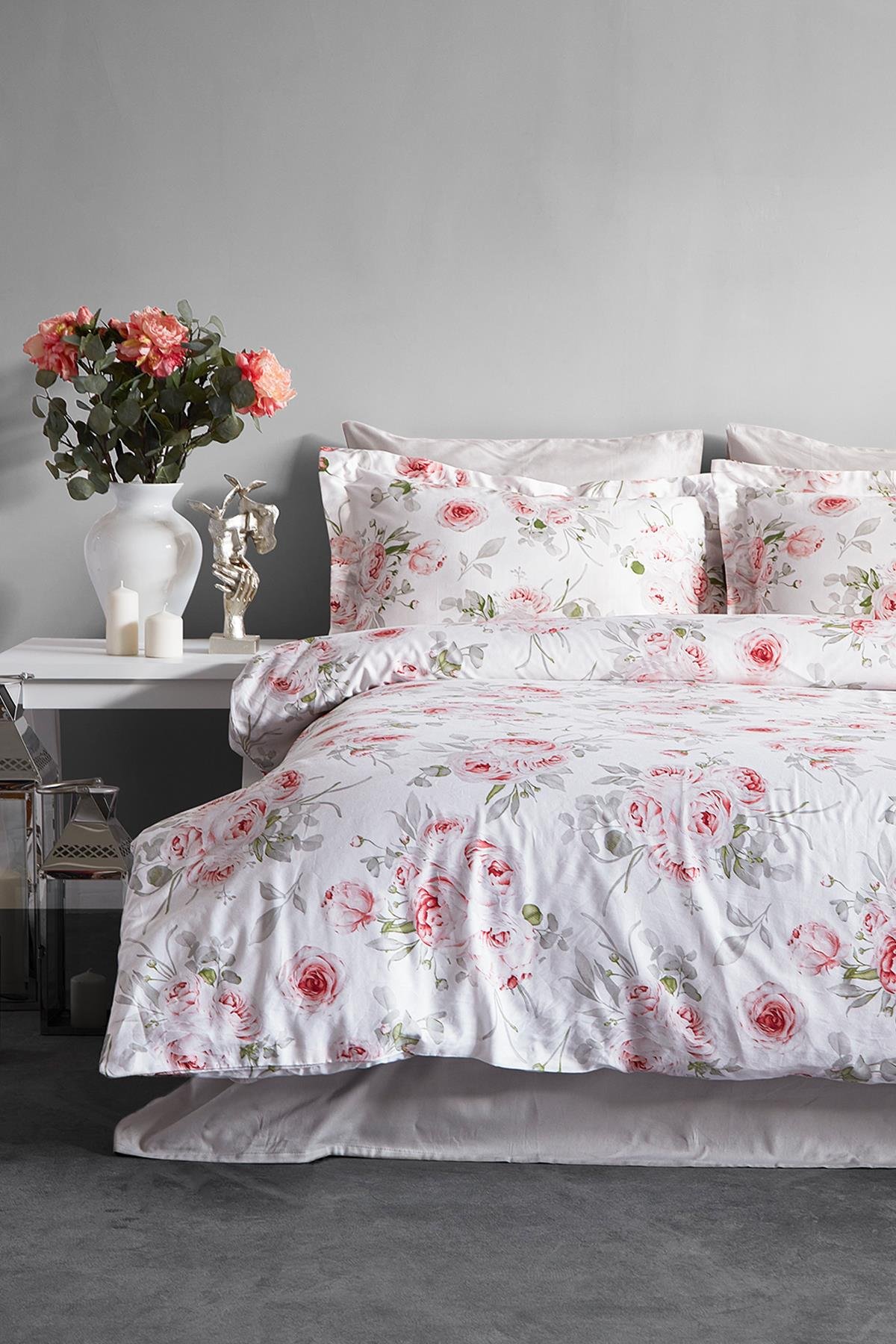 Pamuk Saten Çift Kişilik Nevresim Takımı - Rosemary