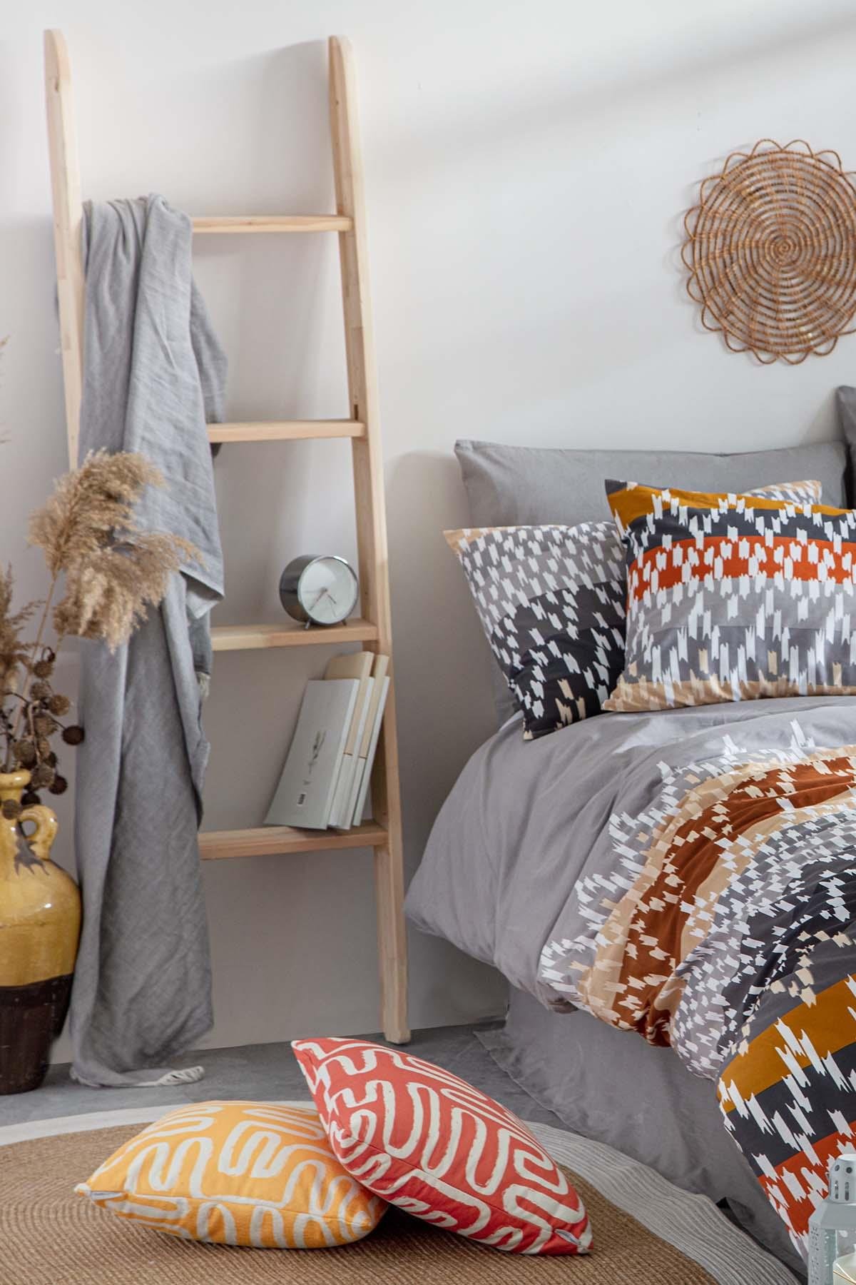 Poplin Çift Kişilik Nevresim Takımı - Lara Kahve