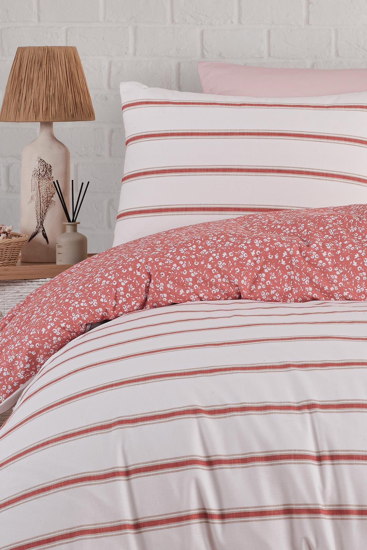 Poplin Çift Kişilik Nevresim Takımı - Wawe Mercan